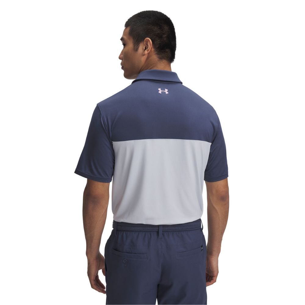 Under Armour Tee To Green Colour Block Mens Golf Polo Shirt 2025 - 1383139-044