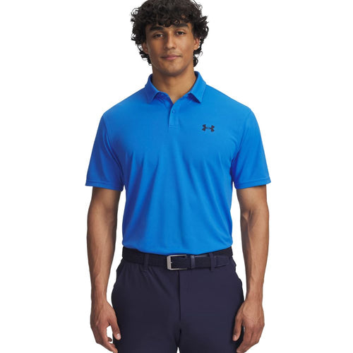 Under Armour Tee To Green Pique Mens Golf Polo Shirt 2025 - 1390123-402 Blue Atlantis / Midnight Navy 402 M