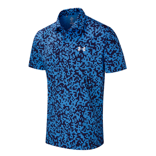 Under Armour Tee To Green Printed Mens Golf Polo Shirt 2025 1383715-415