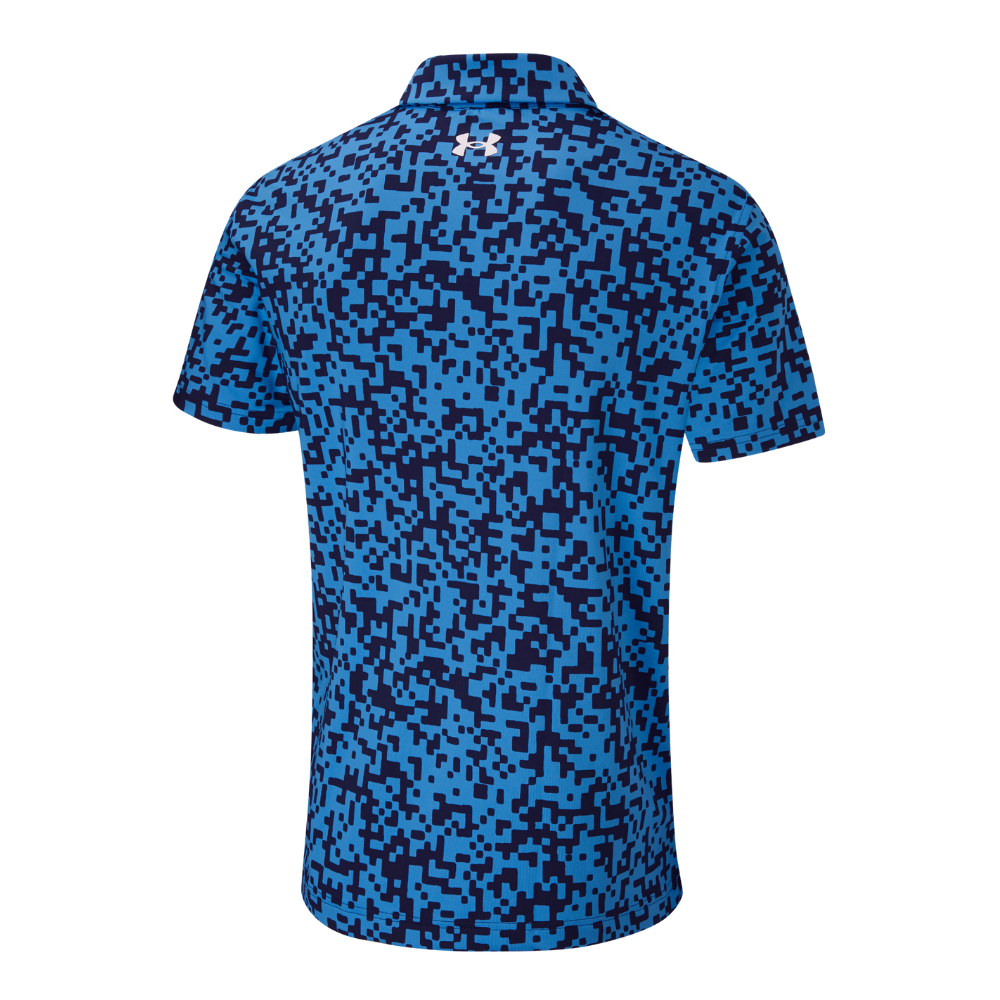 Under Armour Tee To Green Printed Mens Golf Polo Shirt 2025 1383715-415