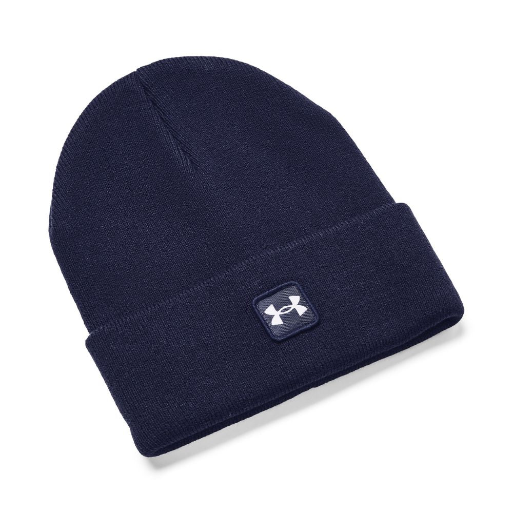 Under Armour UA Halftime Cuff Beanie 2025 - 1373155-410 Midnight Navy / White