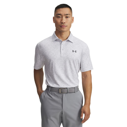Under Armour UA Playoff 3.0 Golf Polo Shirt 2025 - 1378677-120 White / Halo Grey / Castlerock 120 M