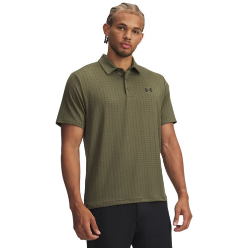 Under Armour UA Playoff 3.0 Golf Polo Shirt 2025 - 1378677-390 Marine OD Green / Black / Black 390 M
