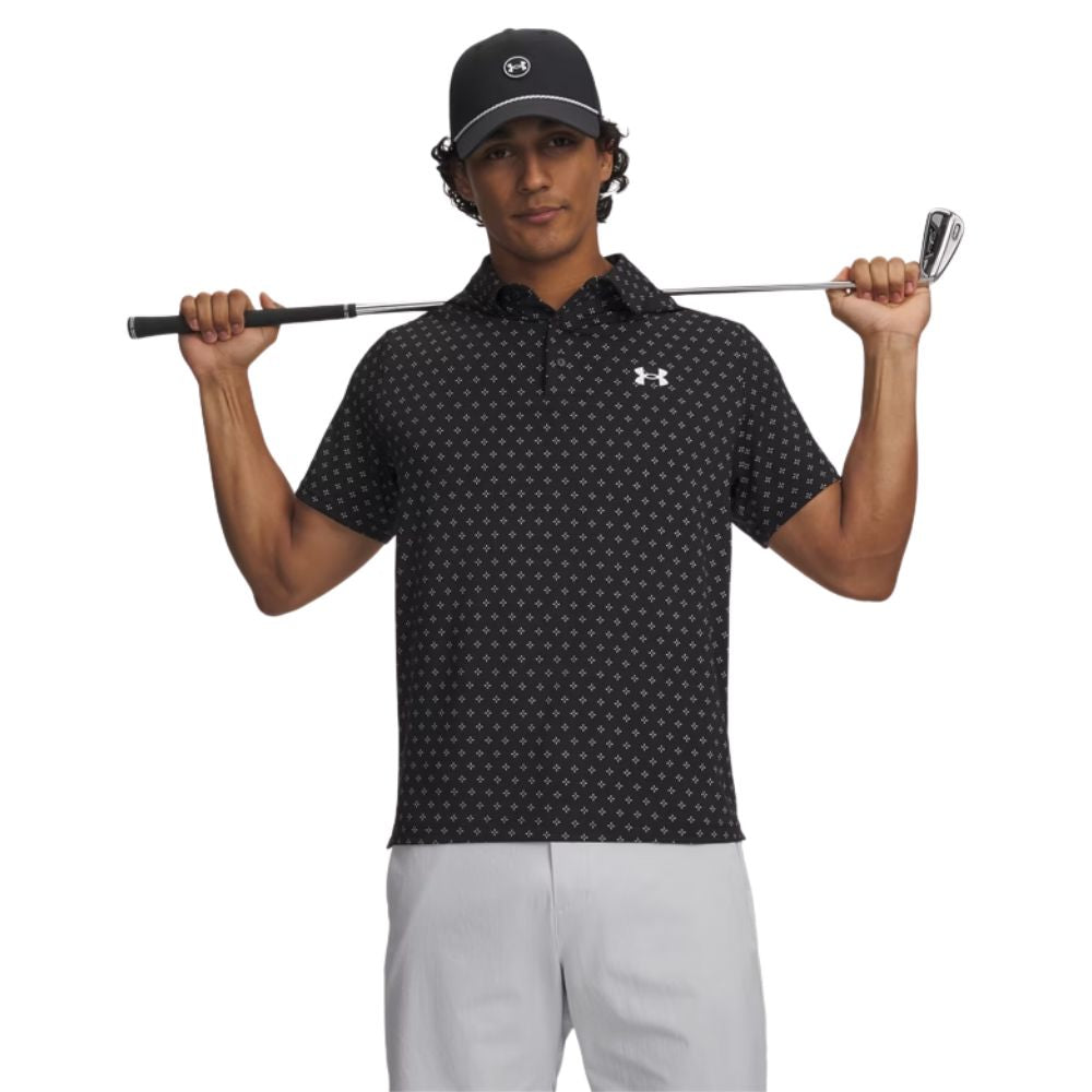 Under Armour UA Playoff 3.0 Men's Golf Polo Shirt 2026 - 1378677-017 Black / White / White M