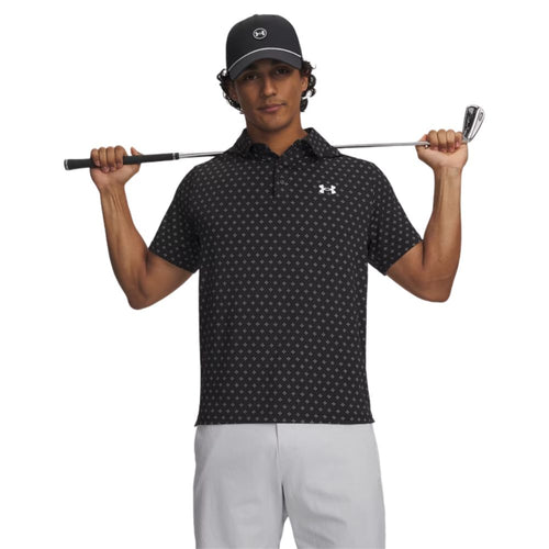 Under Armour UA Playoff 3.0 Men's Golf Polo Shirt 2026 - 1378677-017 Black / White / White M