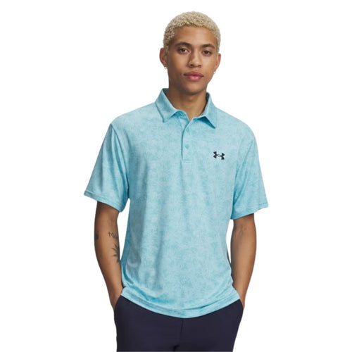 Under Armour UA Playoff 3.0 Men's Golf Polo Shirt 2026 - 1378677-428 Blue Haze / Midnight Navy M