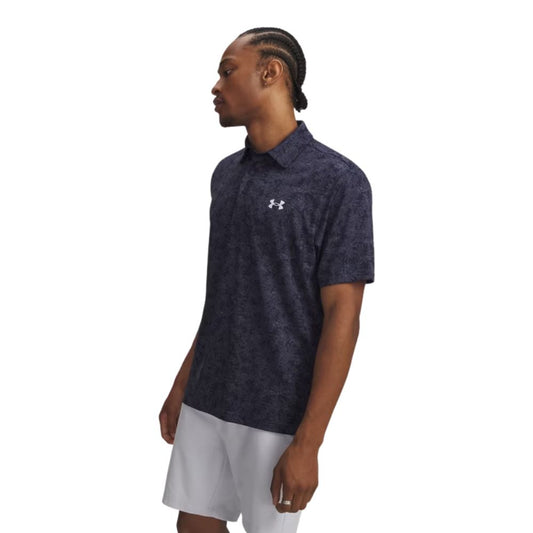 Under Armour UA Playoff 3.0 Men's Golf Polo Shirt 2026 - 1378677-429 Midnight Navy / Downpour Grey / Halo Grey M