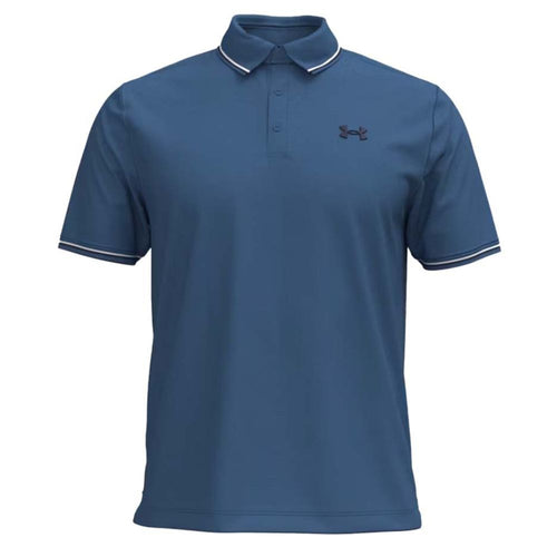 Under Armour Playoff 3.0 Rib Mens Golf Polo Shirt 2025 - 1388156-402 Blue Atlantis / White / Midnight Navy 402 M