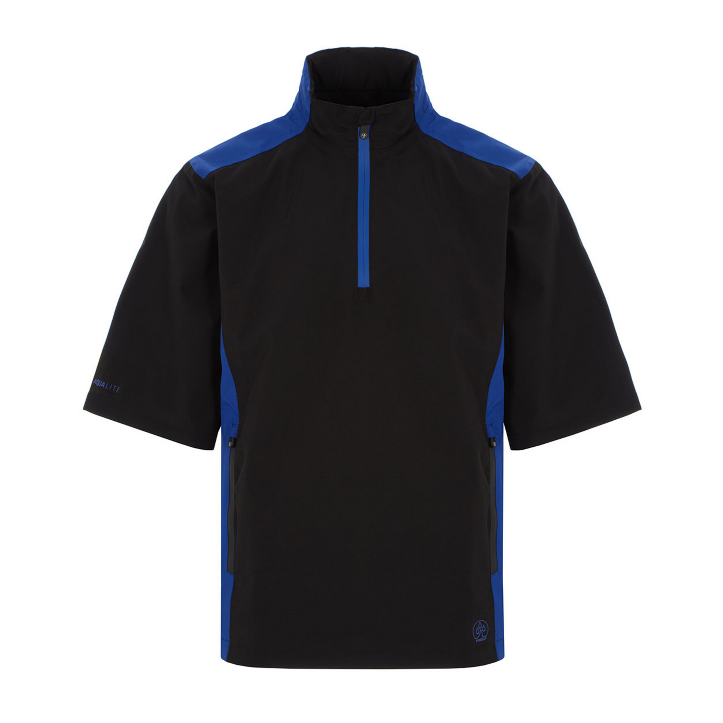 ProQuip Golf Aqualite 1/2 Sleeve Mens Waterproof Jacket Black/Royal M 