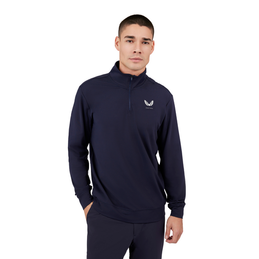 Castore Golf Mainline Classic Zip Mock Neck Pullover Top CMA40173