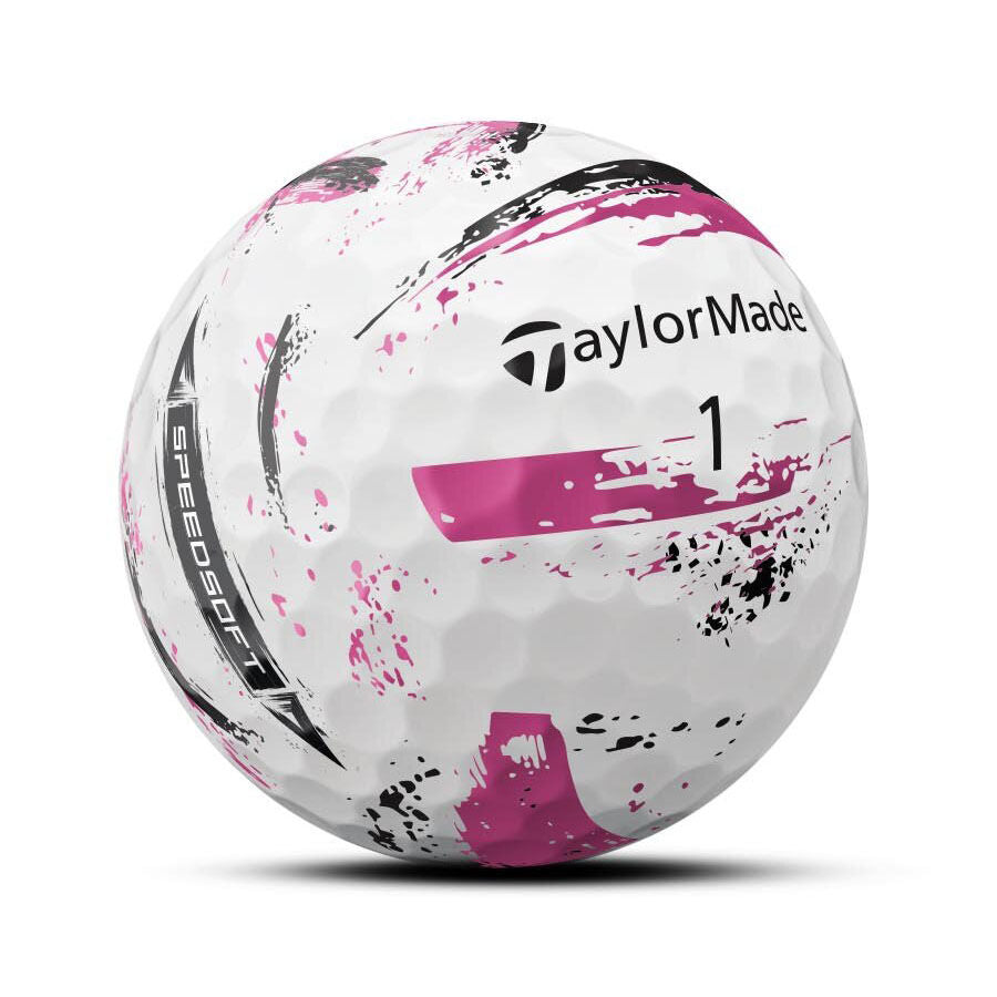 Taylormade SpeedSoft Ink Golf Balls - White/Pink Taylormade SpeedSoft Ink Golf Balls - White/Pink