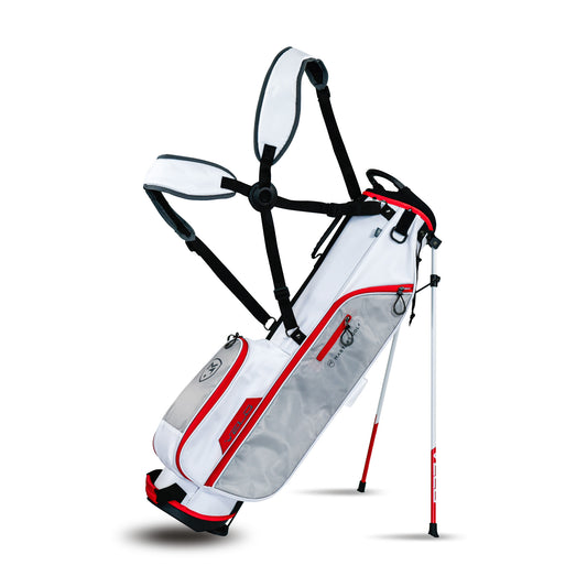 Masters SL 650 Velo 6.5" Top Golf Stand Bag - White / Shuttle Grey / Varsity Red White / Shuttle Grey / Varsity Red