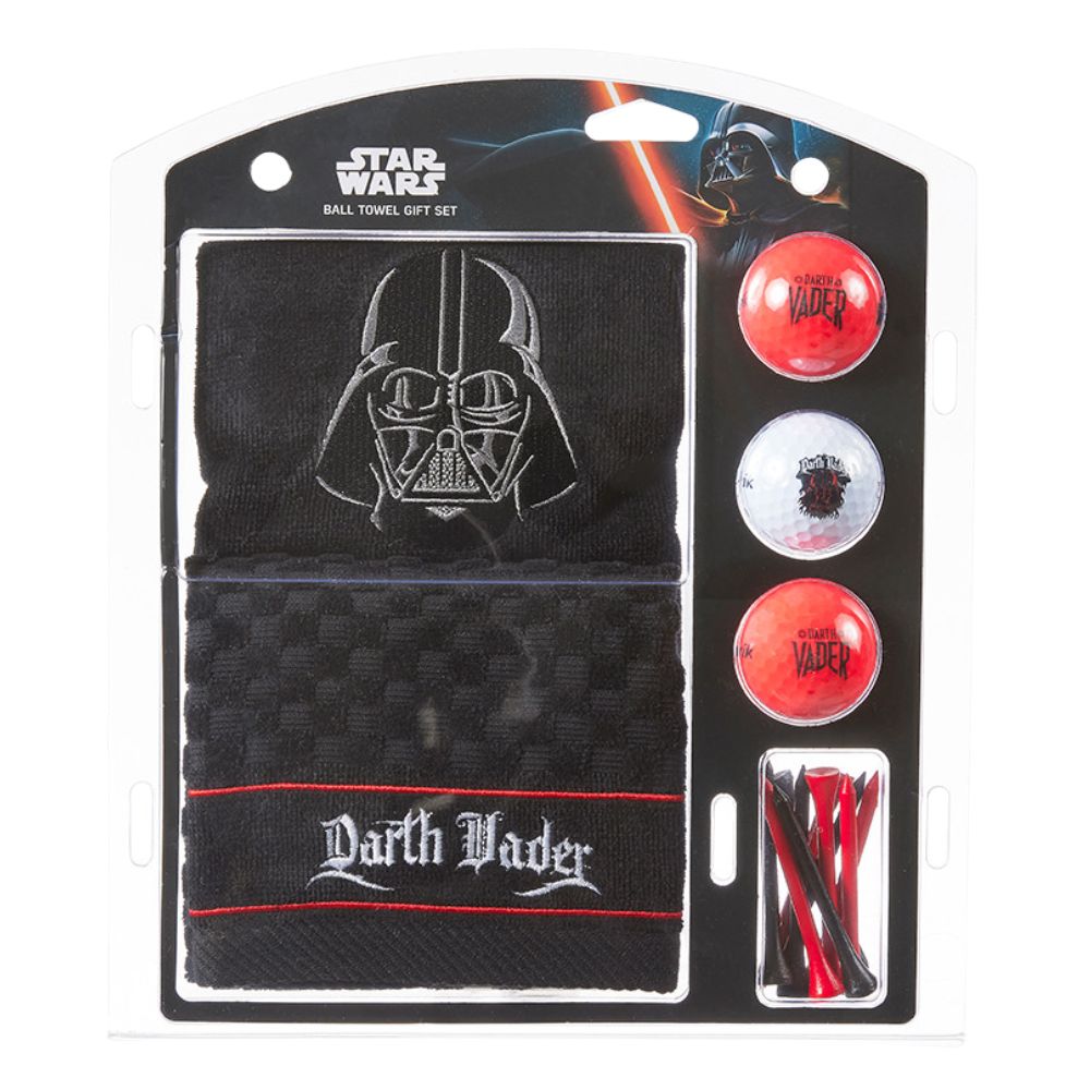 Volvik Star Wars Darth Vader Golf Ball, Towel and Tee Gift Set Black