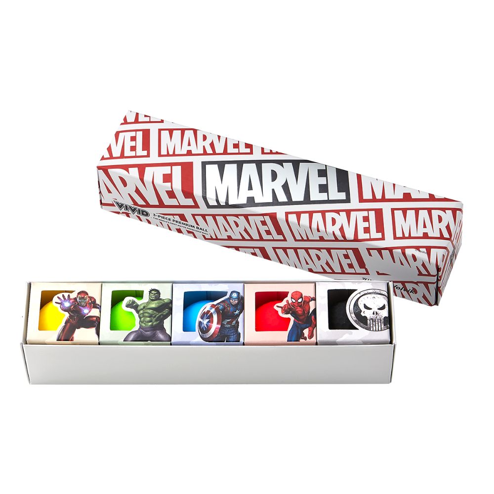 Volvik VIVID Marvel Avengers Golf Balls - 5 Pack White