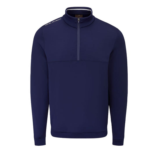 Oscar Jacobson Westland Mens 1/4 Zip Pullover Golf Top 2025 - Navy Navy M