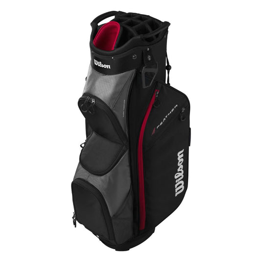 Wilson Golf Feather Cart Bag 2025 - Black / Grey / Red Black / Grey / Red