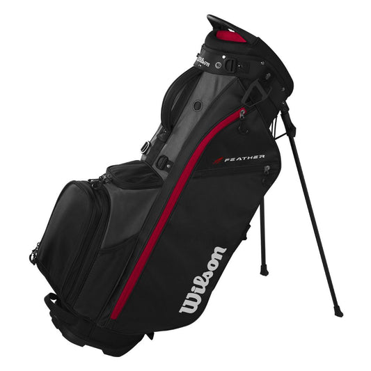 Wilson Golf Feather Stand Bag 2025 - Black / Red Black / Red
