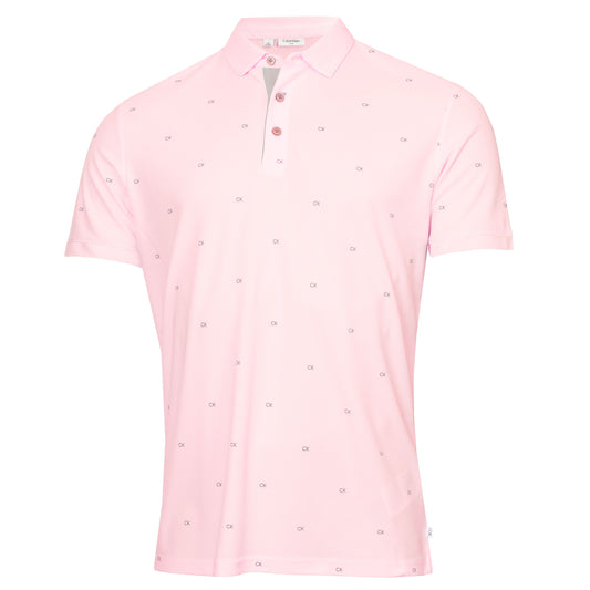 Calvin Klein Golf Monogram Polo Shirt CKMS24882 Pink Pink M 