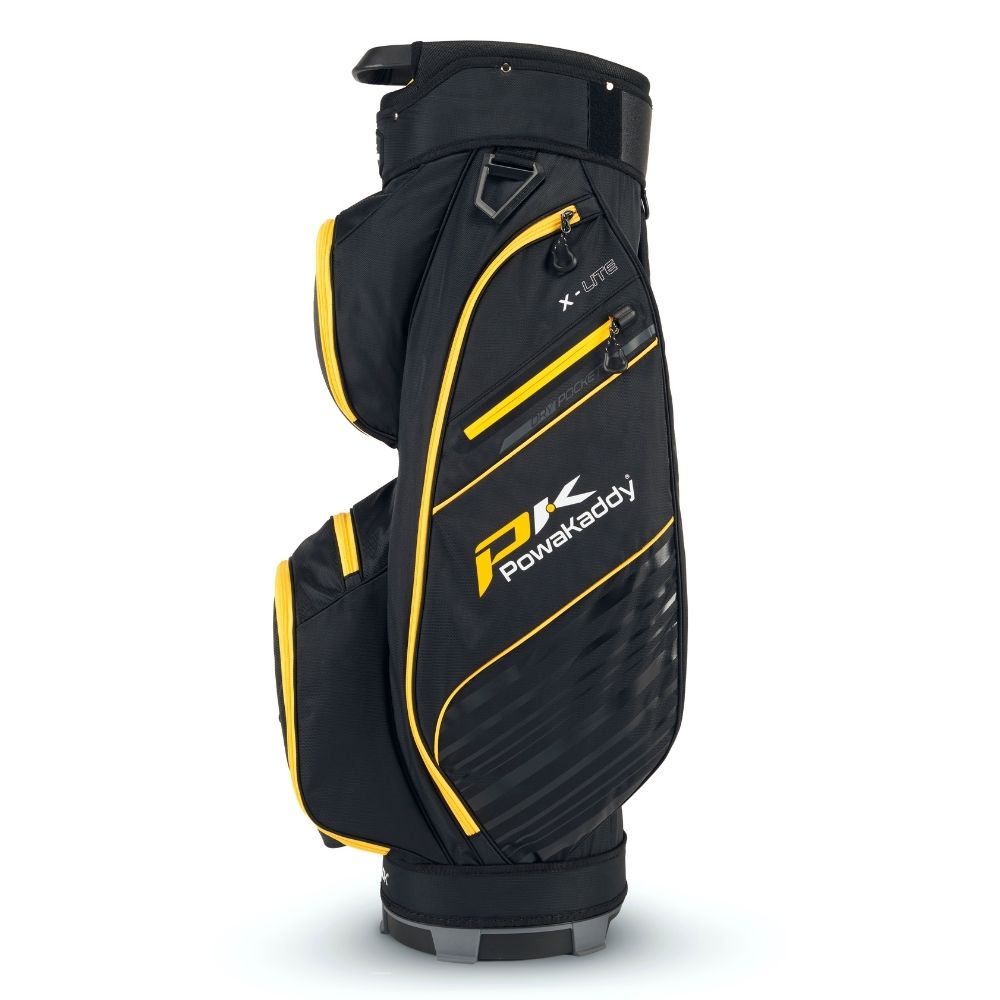 Powakaddy X-Lite Golf Cart Bag 2024 - Black Yellow Trim   