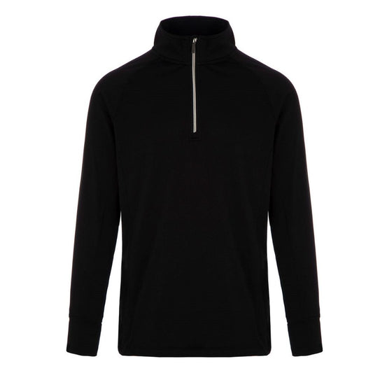 ProQuip Pro-Tech Comfort Stretch 1/4 Zip Midlayer Pullover Top - Black Black M