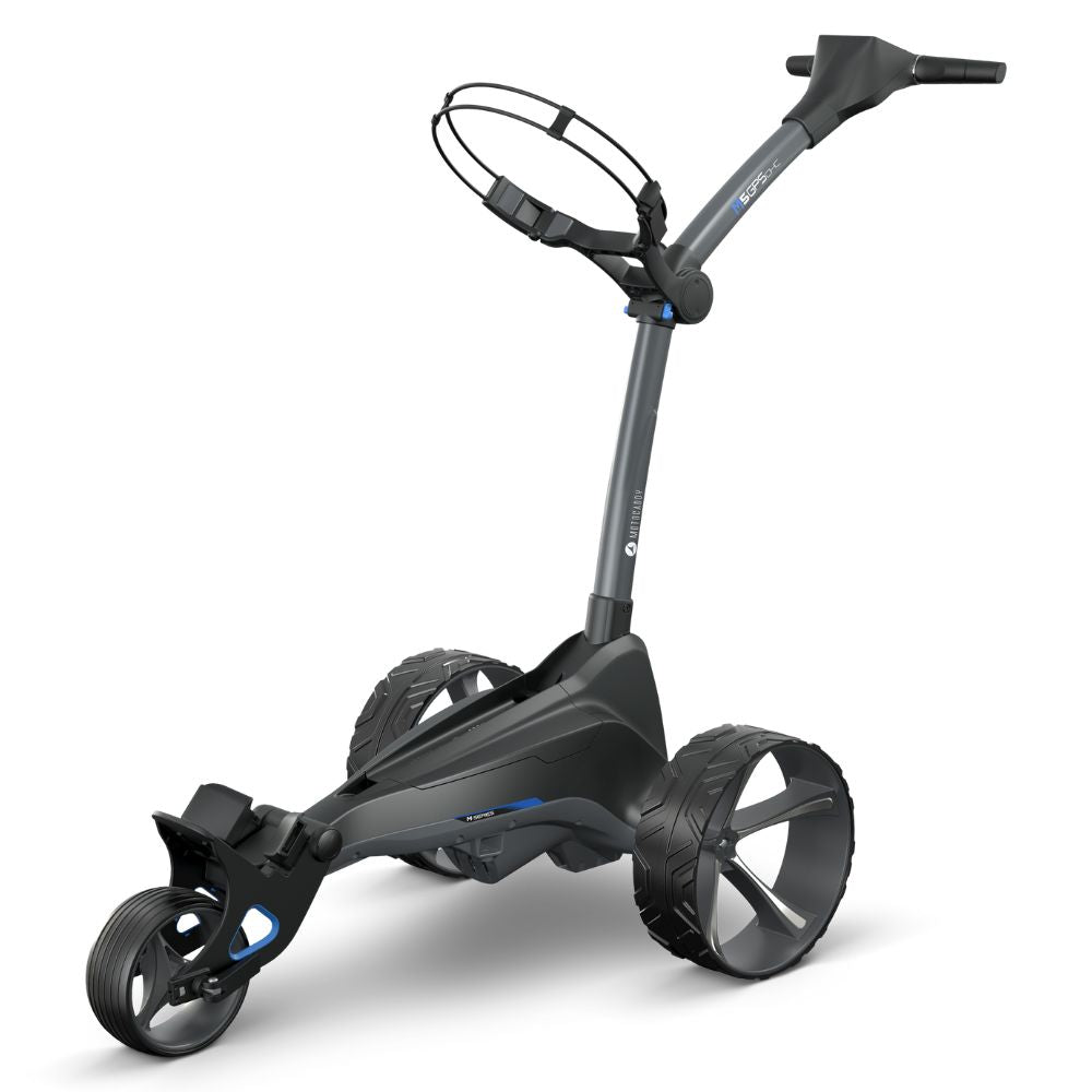 Motocaddy M5 GPS DHC Electric Golf Trolley w/ FREE GIFT 18 Hole Umbrella Holder
