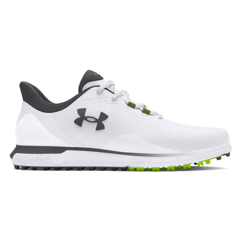 Under Armour Drive Fade Mens Spikeless Golf Shoes 3026922-100 White / White / Titan Grey 100 7 
