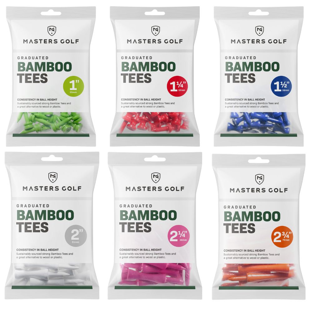 Masters Golf Bamboo Graduated Castle Tees   