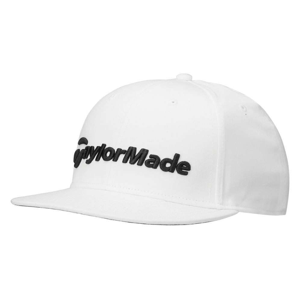 TaylorMade Golf Flat Bill Snapback Cap - White White