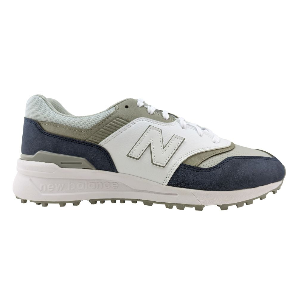 New Balance 997 G Mens Spikeless Golf Shoes 2024 White / Navy 8 