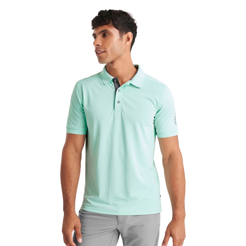 Calvin Klein Club Golf Polo Shirt 2025 C9951 - Aqua Aqua S