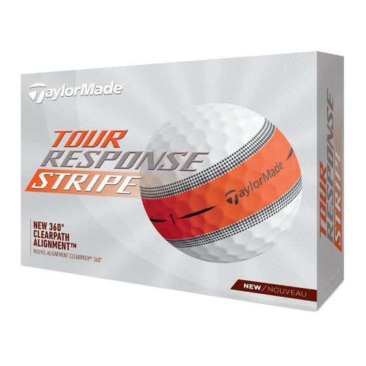 TaylorMade Tour Response Stripe Golf Balls 2024 - White Orange White / Orange  