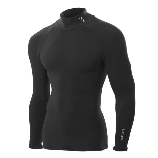 Zerofit Mens Heatrub Ultimate Baselayer - Golf Hiking Skiing Outdoors - Black Black M