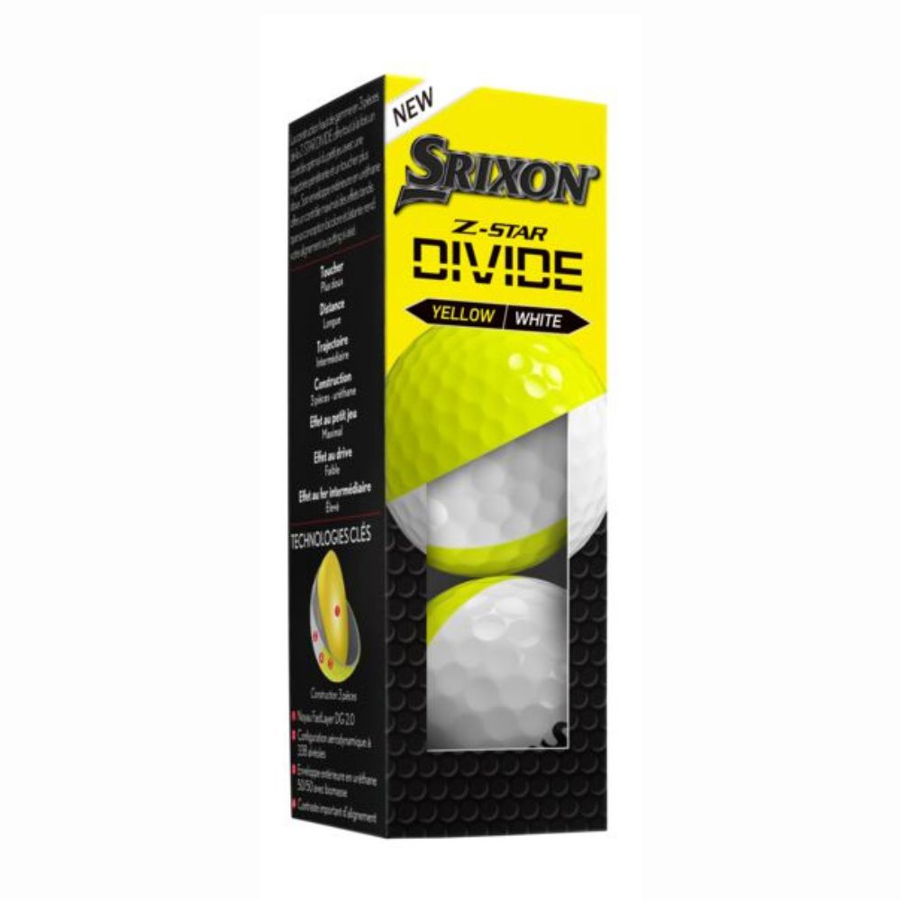 Srixon Z-Star Gen 9 Divide Golf Balls 2025 - White / Yellow
