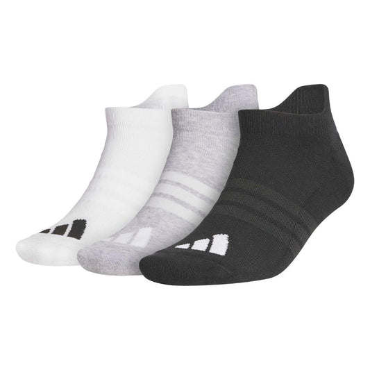 adidas Ankle Golf Socks 2026 - 3 Pack - KC4549 White / Light Grey Heather / Black 8.5-11.5