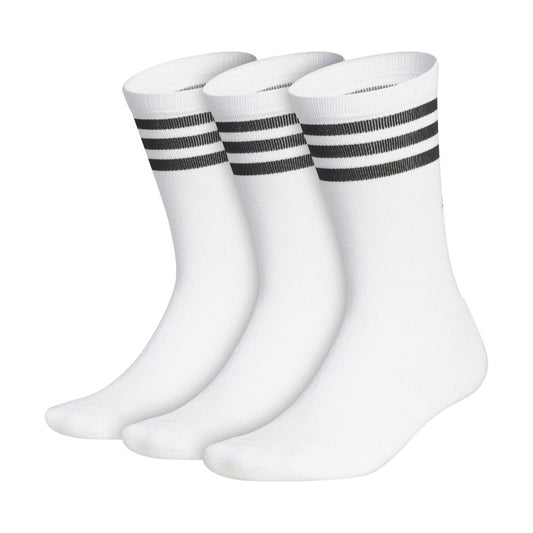 adidas Crew Golf Socks 2026 - 3 Pack - KS2135 White 8.5-11.5