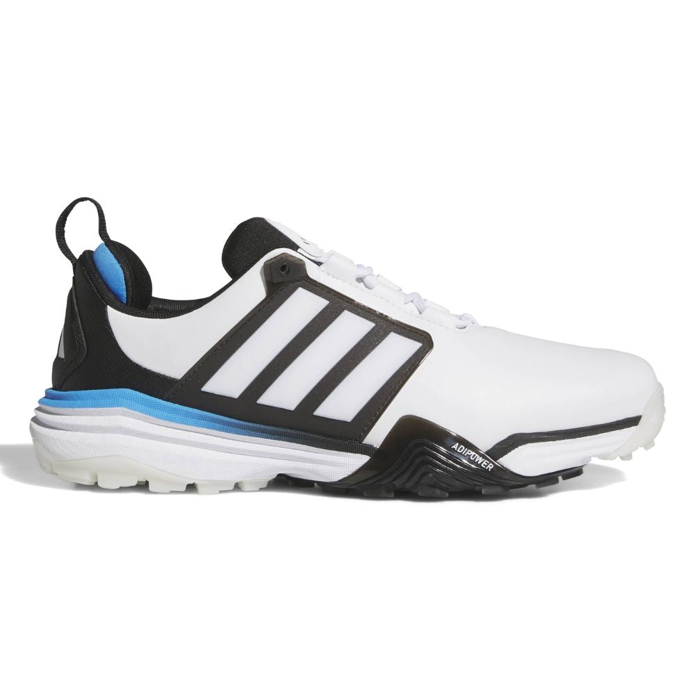 adidas Adipower Men's Spikeless Golf Shoes 2026 - JP8394 White / Core Black / Lucid Ray Blue 7