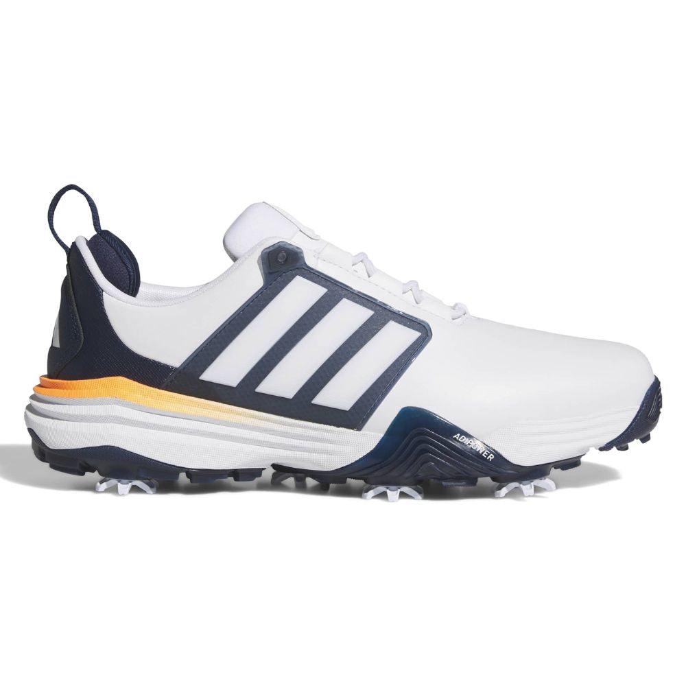 adidas Adipower Men's Spiked Golf Shoes 2026 - JP8403 White / Collegiate Navy / Lucid Orange 7