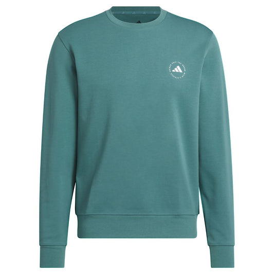 adidas Crew Neck Mens Golf Pullover Top 2025 - JX7232 Preloved Teal M