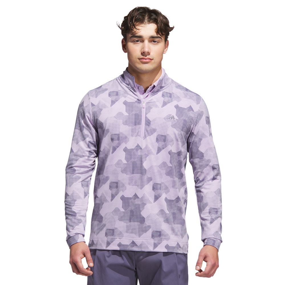 adidas Go-To Print 1/4 Zip Mens Golf Top 2025 - JY1949