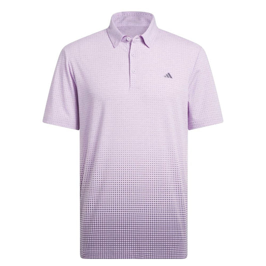 adidas Go-To Rise Print Golf Polo Shirt 2025 - KA7922 Powder Plum M