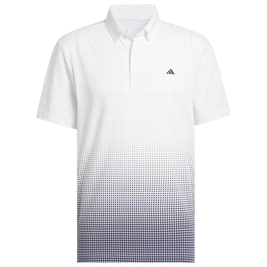 adidas Go-To Rise Print Mens Golf Polo Shirt 2025 - KA7920 White M