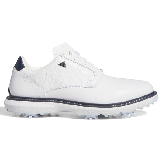 adidas MC70 Men's Spiked Golf Shoes 2026 - HQ5053 White / Silver Metallic / Collegiate Navy 7