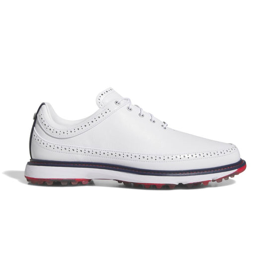 adidas Modern Classic 80 Spikeless Leather Golf Shoes - JH6144 White / Navy / Scarlett 8
