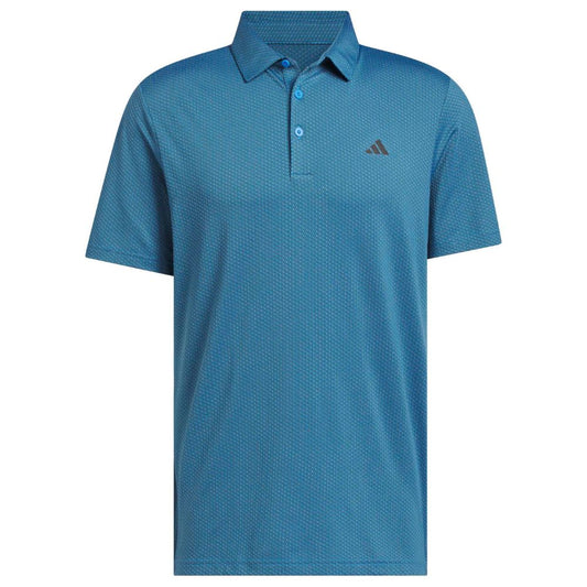adidas Performance Textured Men's Golf Polo 2026 - KB6795 Lucid Ray Blue / Black M