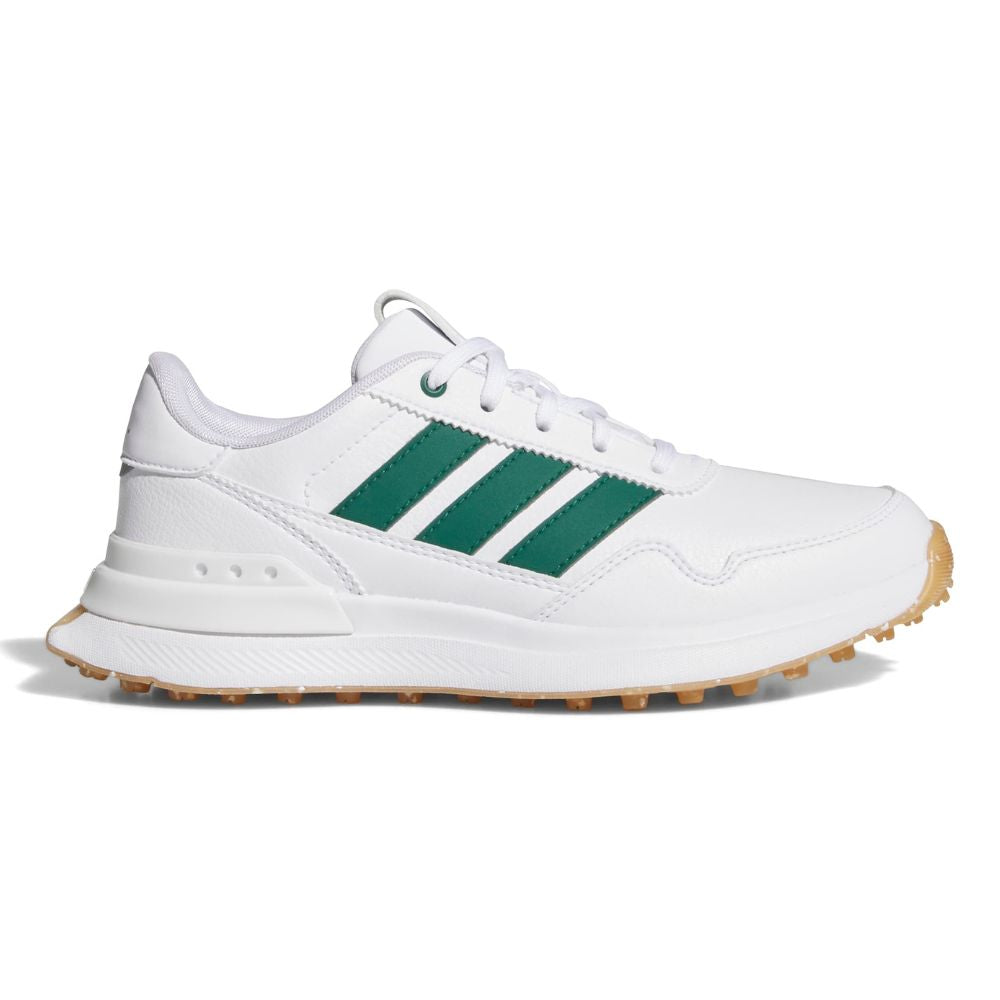 adidas S2G Junior Golf Shoes 2026 - JQ3460 White / Collegiate Green / Gum 2.5