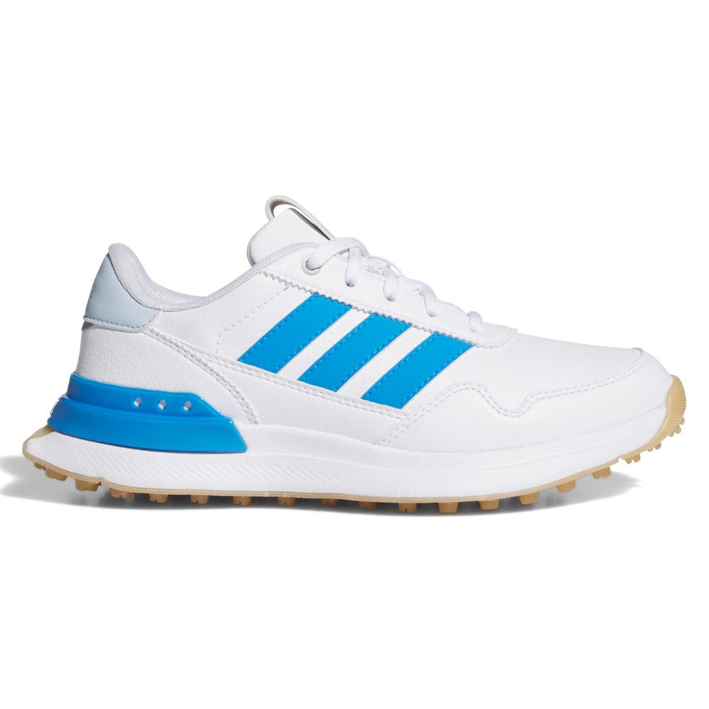 adidas S2G Junior Golf Shoes 2026 - JR1894 White / Lucid Ray Blue / Crystal Sky 2.5
