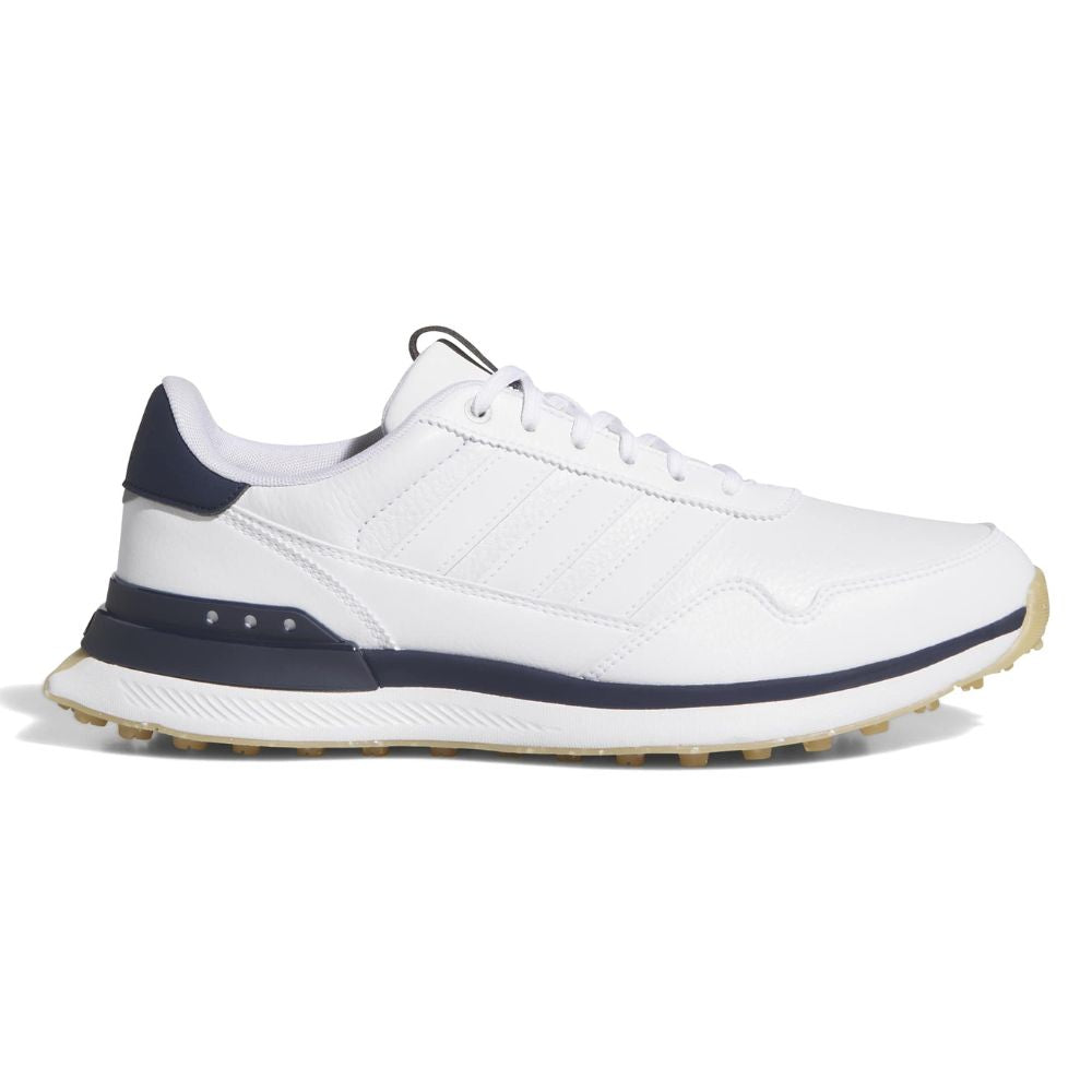 adidas S2G Leather Men's Spikeless Golf Shoes 2026 - HQ5054 White / White / Collegiate Navy 7
