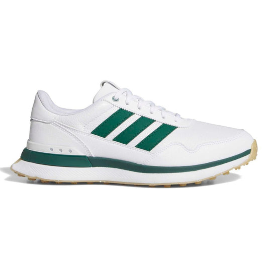 adidas S2G Leather Men's Spikeless Golf Shoes 2026 - JQ9311 White / Collegiate Green / Gum 7