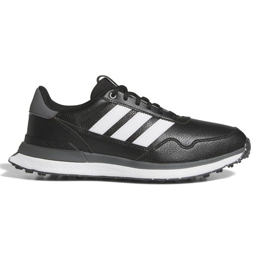 adidas S2G Leather Men's Spikeless Golf Shoes 2026 - JQ9315 Core Black / White / Grey Four 7