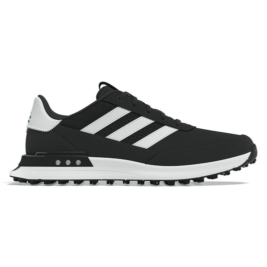 adidas S2G SL Mens Spikeless Leather Golf Shoes 2025 - JS1892 Core Black / White / Pure Teal 8